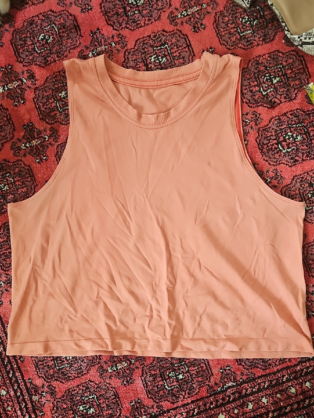 Women’s Sleeveless Crop Tank Top - Peach